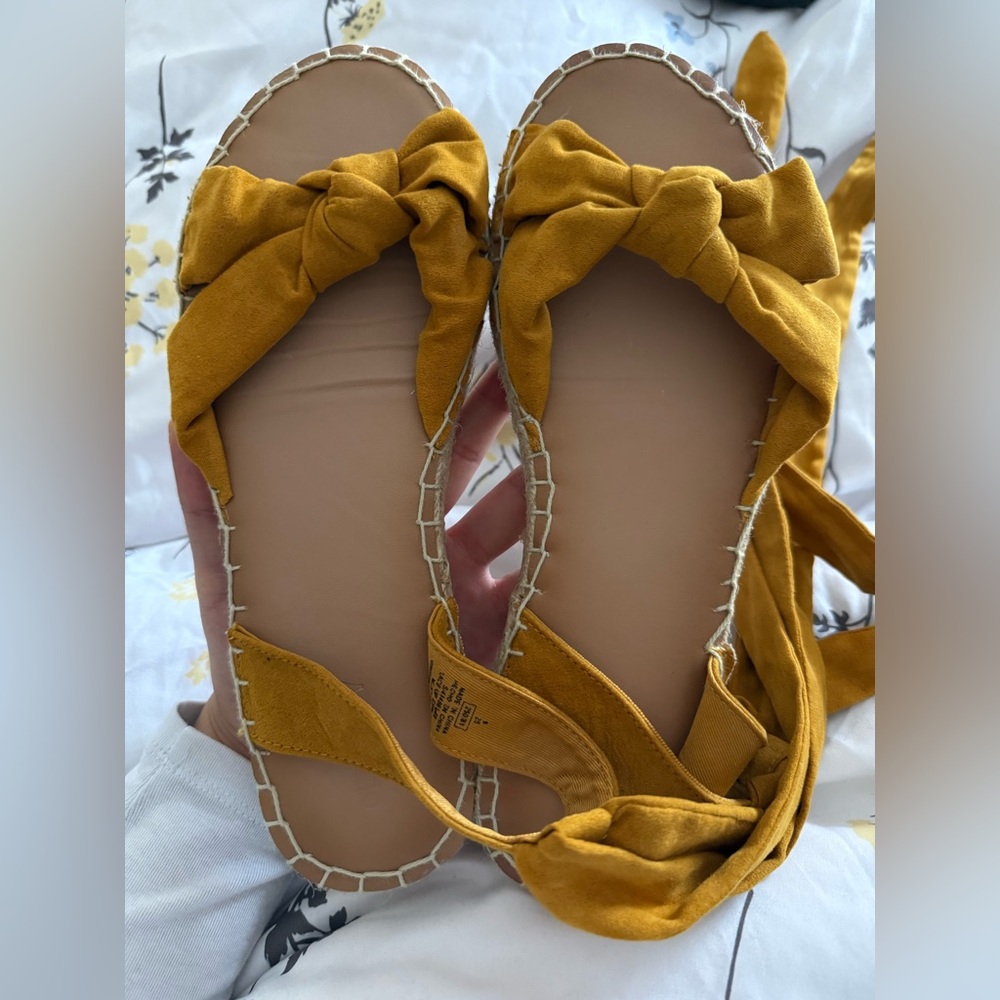 Mustard Yellow Women's Espadrille Sandals
